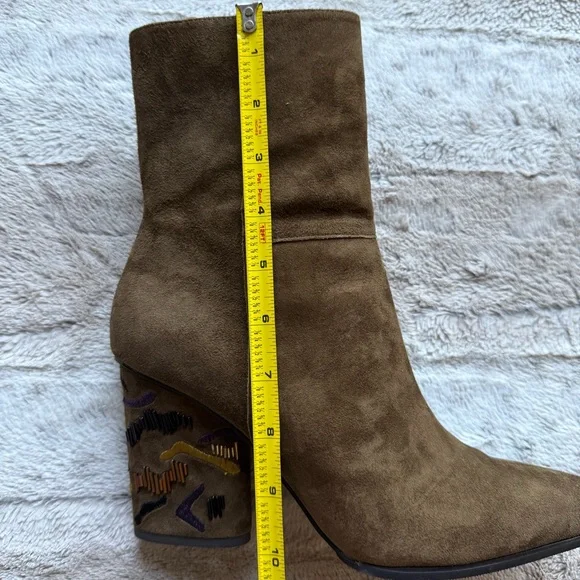 Donald J Pliner Women's Vantisp Kid Suede Boot Khaki Size 9.5 - Picture 14 of 16